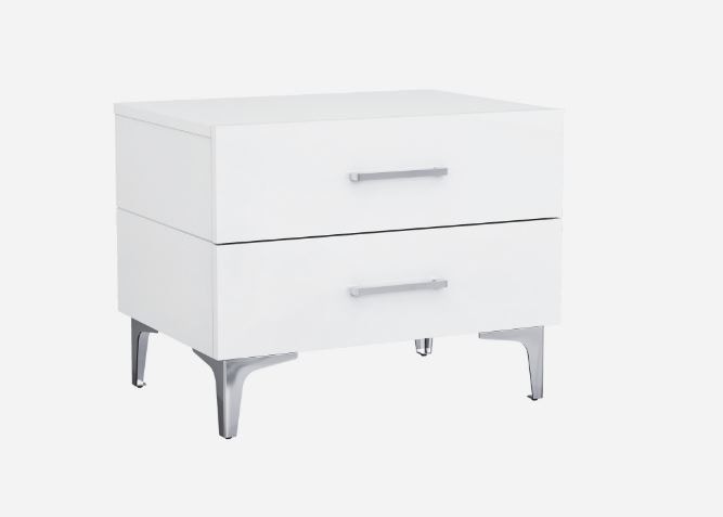 White lacquer night deals table